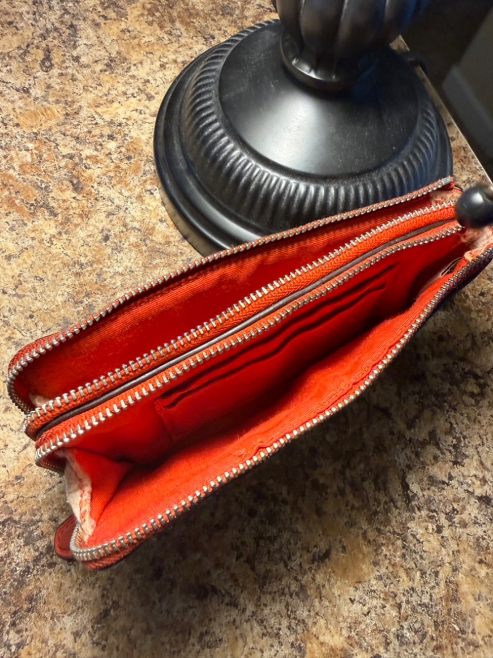 Coach Brown and Red Wristlet-excellent shape-#440 - Picture 2 of 4